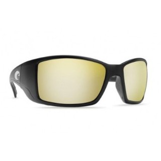 Lunettes Polarisantes COSTA DEL MAR Blackfin Mattblack 580P Silver Sunrise Mirror Taille L
