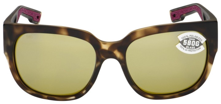 Lunettes Polarisantes COSTA DEL MAR Waterwoman Matte Shadow Tortoise 580P Silver Sunrise Mirror