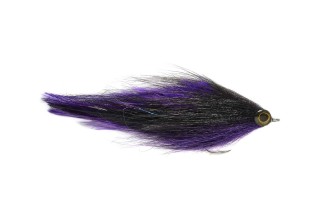 Mouche brochet Two Tone Brushy Black & Purple 6/0 FULLINGMILL