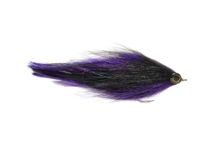 Mouche brochet Two Tone Brushy Black & Purple 6/0 FULLINGMILL