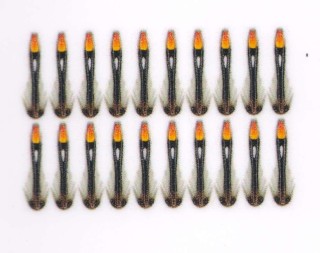 SEMPERFLI Synthetic Jungle Cock 10mm Extra Small Hot Orange