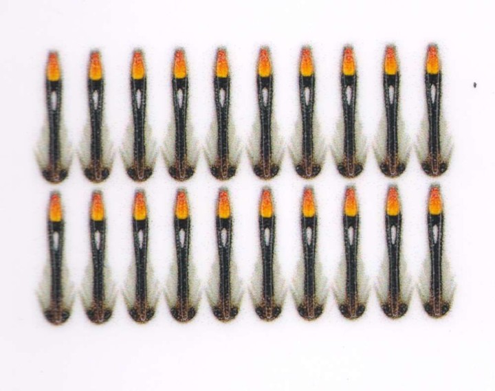 SEMPERFLI Synthetic Jungle Cock 10mm Extra Small Hot Orange