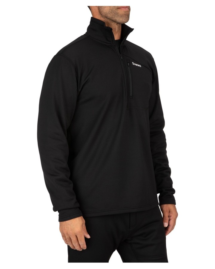 SIMMS Thermal 1/4 Zip Top Black | PLC-PECHE.FR