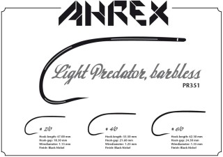 Hameçon mouche AHREX PR351 Light Predator Barbless | PLC FLY SHOP