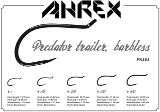 Hameçon mouche AHREX PR383 Trailer Hook Predator Barbless
