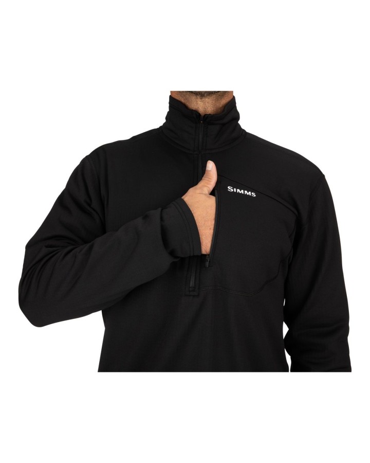 SIMMS Thermal 1/4 Zip Top Black | PLC-PECHE.FR