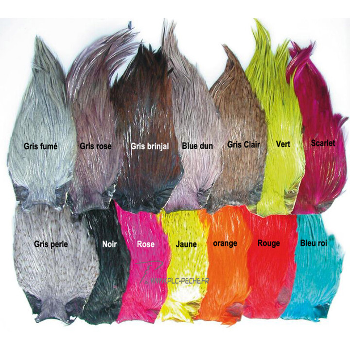 Cou de coq indien teint Devaux | PLC-PECHE.FR