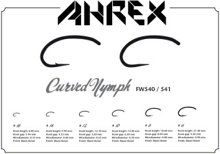 Hameçon mouche AHREX FW541 Curved Nymph Barbless | PLC-PECHE.FR