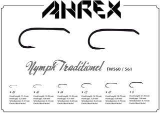 Hameçon mouche AHREX FW561 Traditional Nymph Barbless | PLC FLY SHOP