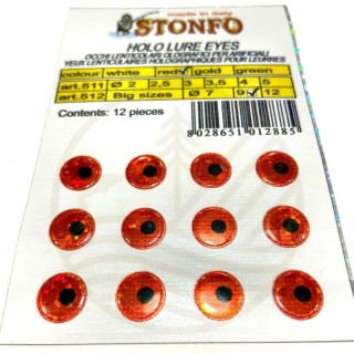 Yeux STONFO Red x12 | PLC-PECHE.FR