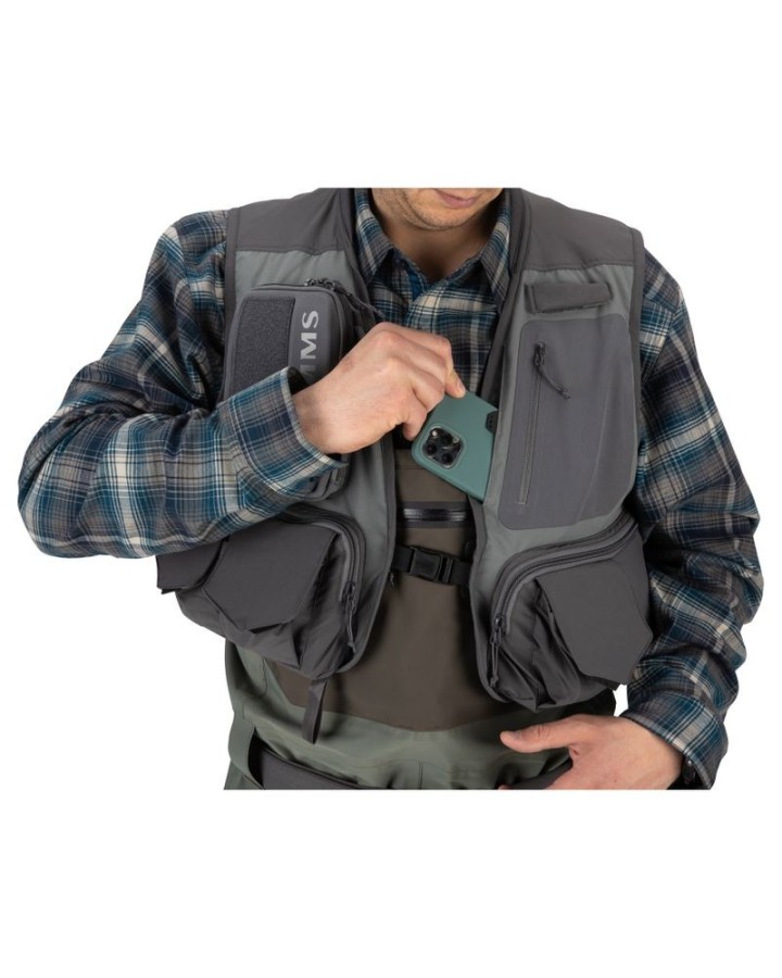 Gilet mouche SIMMS Freestone Vest Pewter | PLC-PECHE.FR