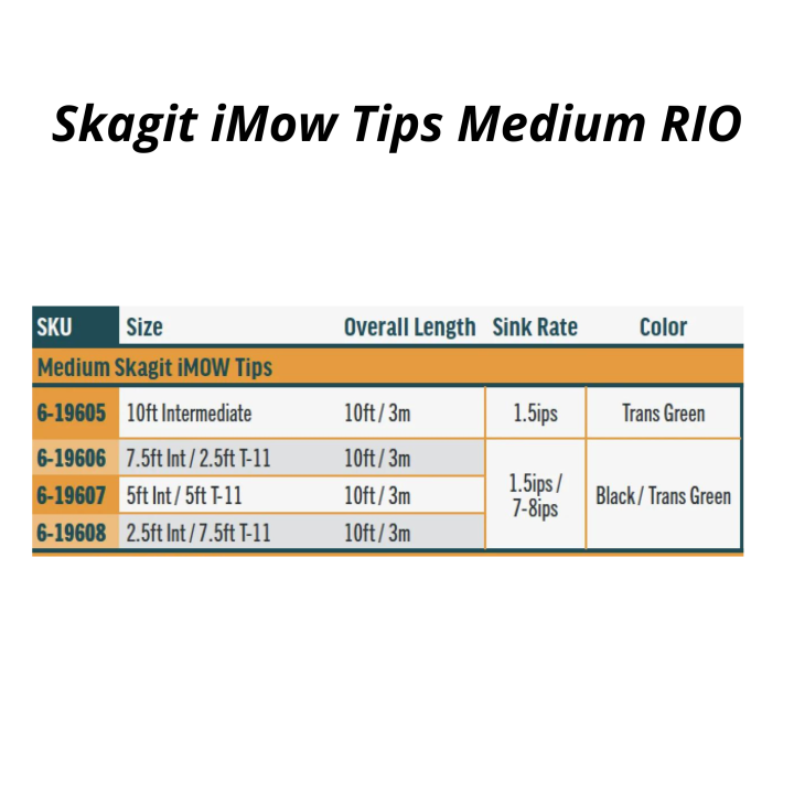 Rio Skagit iMow Tip Medium | PLC-PECHE.FR
