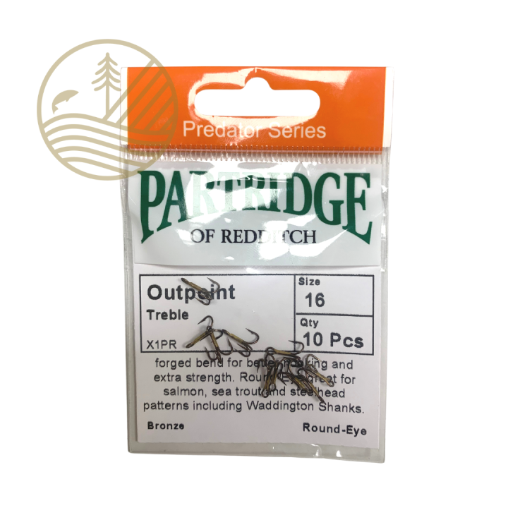 Hameçons mouche PARTRIDGE Outpoint Treble X1PR | PLC-PECHE.FR