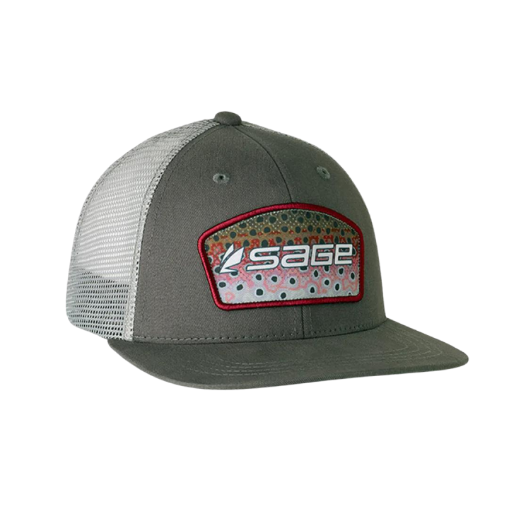 Casquette SAGE Patch Trucker Charcoal Rainbow | PLC-PECHE.FR