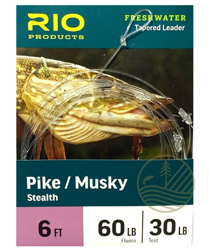 Bas de ligne RIO Pike/Musky Fluoro 1,80m | PLC FLY SHOP
