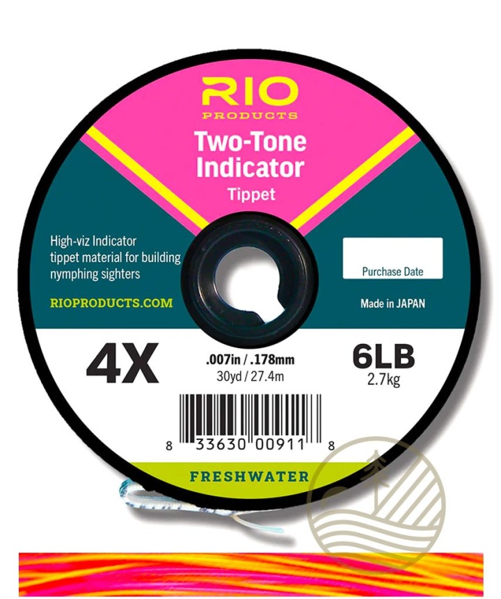 Fils Nylon RIO 2 Tone Indicator rose/jaune - PLC FLY SHOP