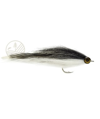 Mouche Two Tone Brushy Black & White FULLING MILL | PLC-PECHE.FR