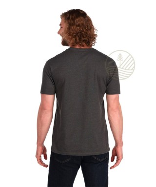 T-shirt SIMMS Logo Frame Charcoal Heather | PLC-PECHE.FR