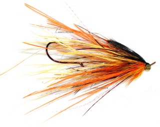 Mouche AQUAFLIES Steelhead Stu's Mini Ostrich Intruder Golden Orange | PLC-PECHE.FR