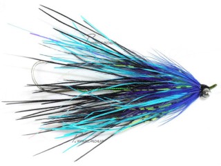 Mouche AQUAFLIES Steelhead Stu's Mini Ostrich Intruder Blue/Purple