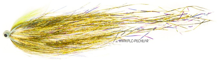 Mouche Brochet Pike Tube Niklaus Bauer Yellow Magic  | PLC-PECHE.FR