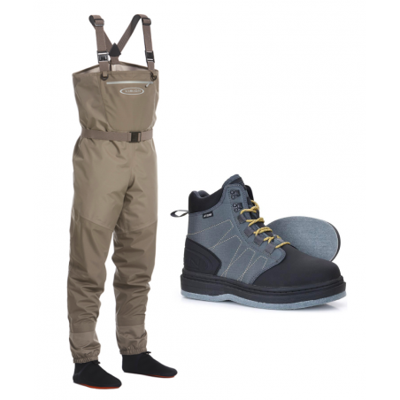 Pack VISION Waders Atom XL + Chaussures de Wading Atom Feutre T46