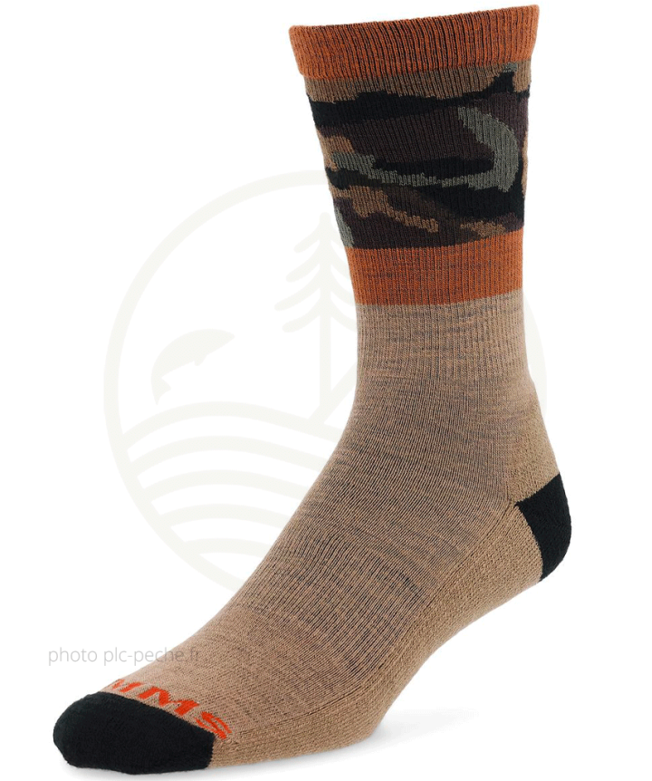 Chaussette SIMMS Daily Sock Woodland Camo| PLC-PECHE.FR