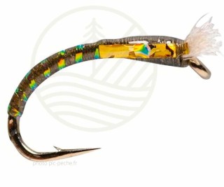 Mouche FULLING MILL Nymphe 3D Glass Buzzer Dk Olive S12 | PLC-PECHE.FR