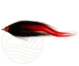 Mouche brochet Piker Black/Red CATCHY FLIES | PLC-PECHE.FR