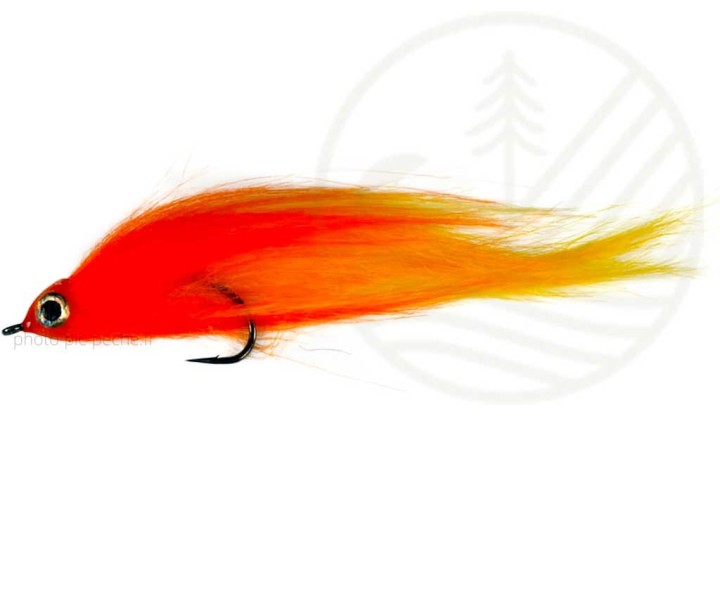 Mouche Brochet Piker Orange/Yellow CATCHY FLIES | PLC-PECHE.FR