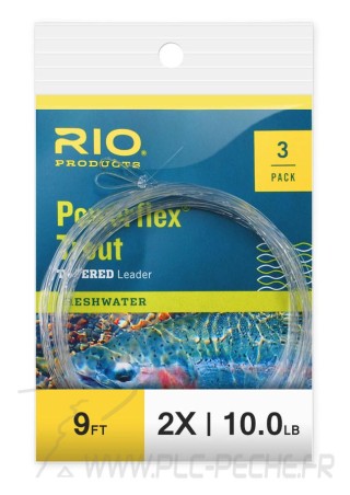 Bas de Ligne RIO Powerflex (pack de 3) 9' (2,70m)