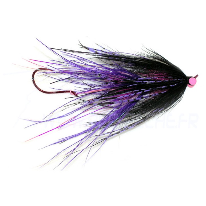 Mouche Steelhead Stu's Ostrich intruder purple/black | PLC-PECHE.FR