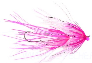 Mouche Steelhead Stu's Ostrich Intruder Fuschia/White  | PLC-PECHE.FR