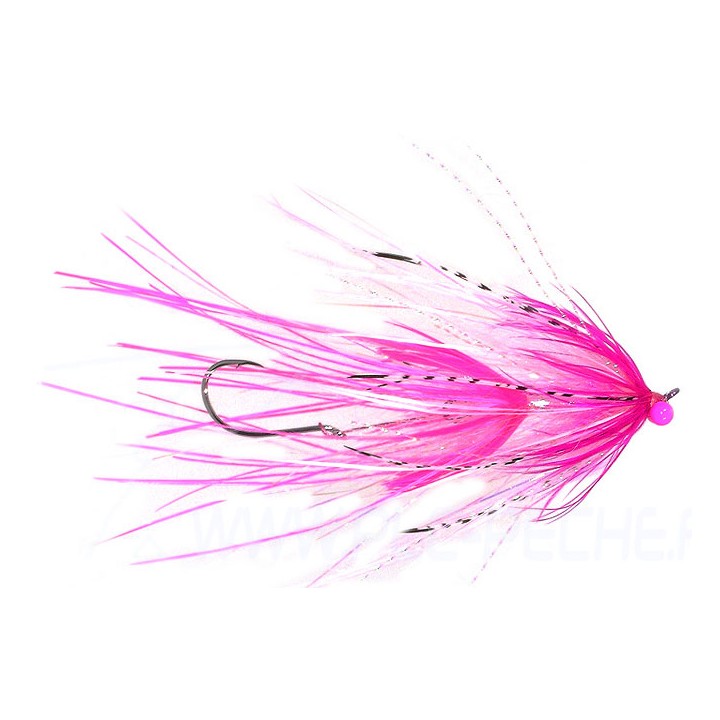 Mouche Steelhead Stu's Ostrich Intruder Fuschia/White  | PLC-PECHE.FR