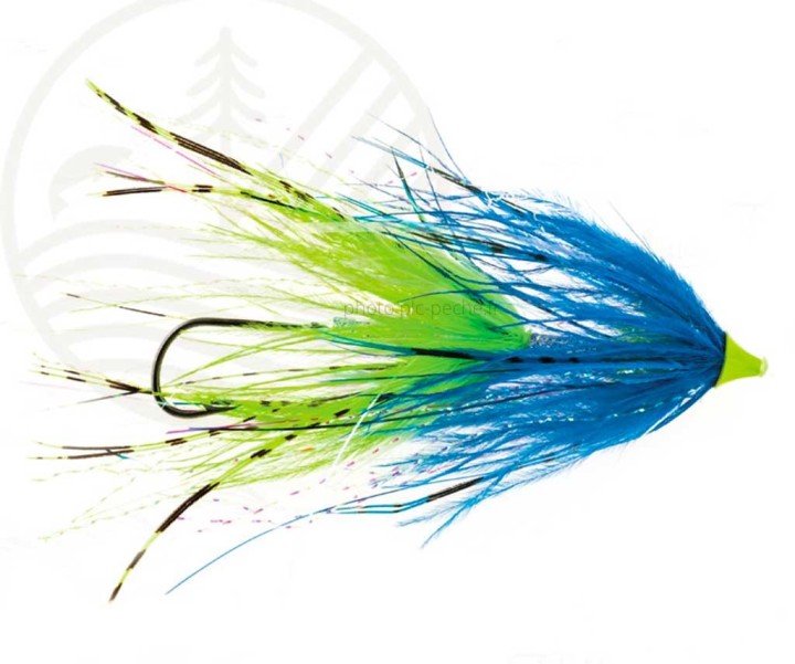 Mouche saumon king Stu's chinook intruder chartreuse - PLC FLY SHOP