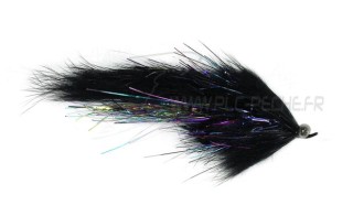 Mouche saumon hareball leech black | PLC-PECHE.FR