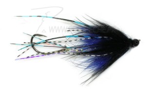 Mouche Steelhead AQUAFLIES Mini Intruder Brett Klamath black/blue  | PLC-PECHE.FR