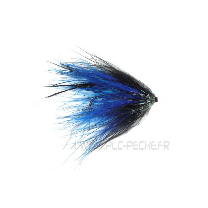 Mouche Tube Fly Steelhead/Saumon Hartwick's Marabou blue/black  | PLC-PECHE.FR