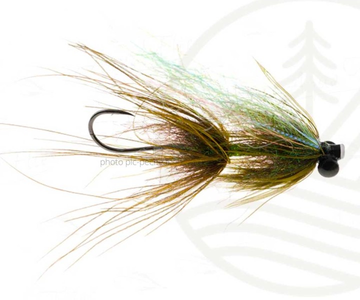 Mouche Trout Spey Intruder Olive  | PLC-PECHE.FR