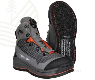 Chaussures de Wading Guide BOA Boot Feutre Slate SIMMS | PLC-PECHE.FR