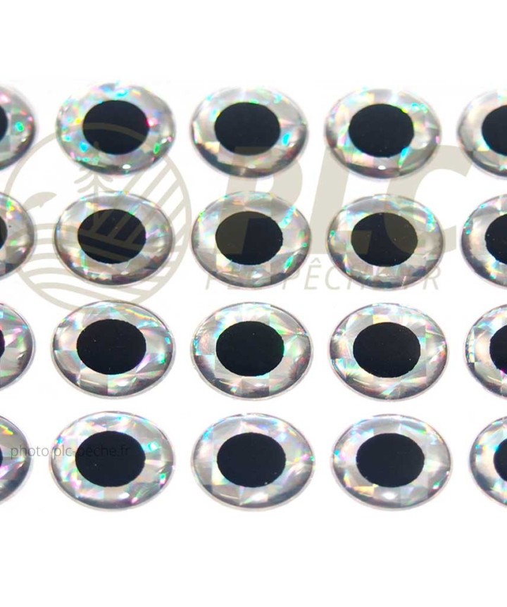 Yeux 3D Epoxy Holo Silver | PLC-PECHE.FR