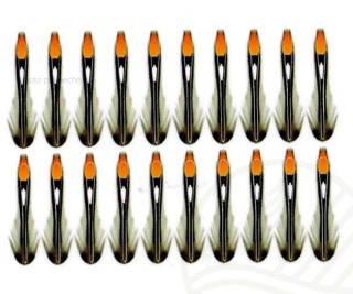 Plume Synthetic SEMPERFLI Jungle Cock 17mm Small Hot Orange | PLC-PECHE.FR