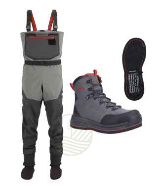 Pack SIMMS Freestone Smoke Feutre | PLC-PECHE.FR