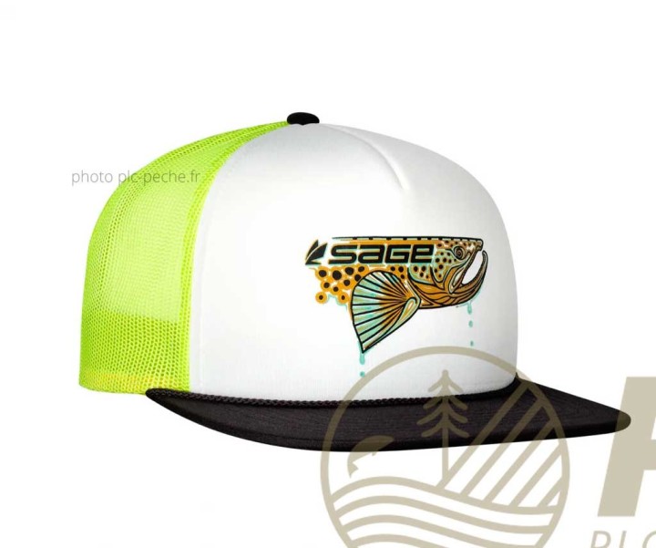 Casquette SAGE Patch Trucker Electric Foamie Trout | PLC-PECHE.FR