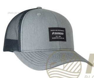 Casquette SAGE Patch Trucker Established Logo Hat Grey/Navy | PLC-PECHE.FR