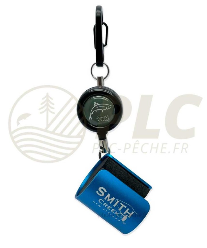 Porte canne Smith Creek rod clip™ + Bleu avec Zinger | PLC FLY SHOP