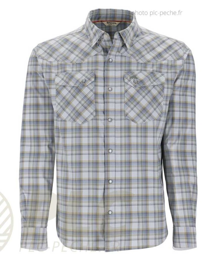 M's SIMMS Brackett LS Shirt Streling | PLC-PECHE.FR