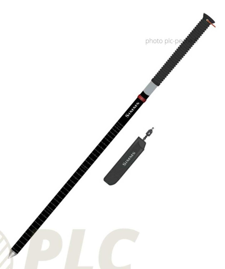 Baton de Wading SIMMS Aluminium Black | PLC-PECHE.FR