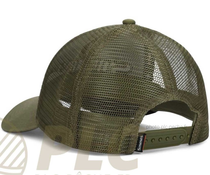 Casquette SIMMS Single Haul Trucker Back Eddy Camo Loden |PLC-PECHE.FR