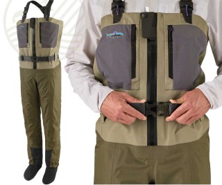 Waders PATAGONIA Swiftcurrent Traverse Zip-Front River Rock Green
